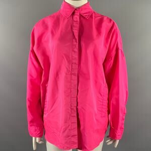 THE FRANKIE SHOP Size M/L Pink Polyester Shirt Jacket Shirt